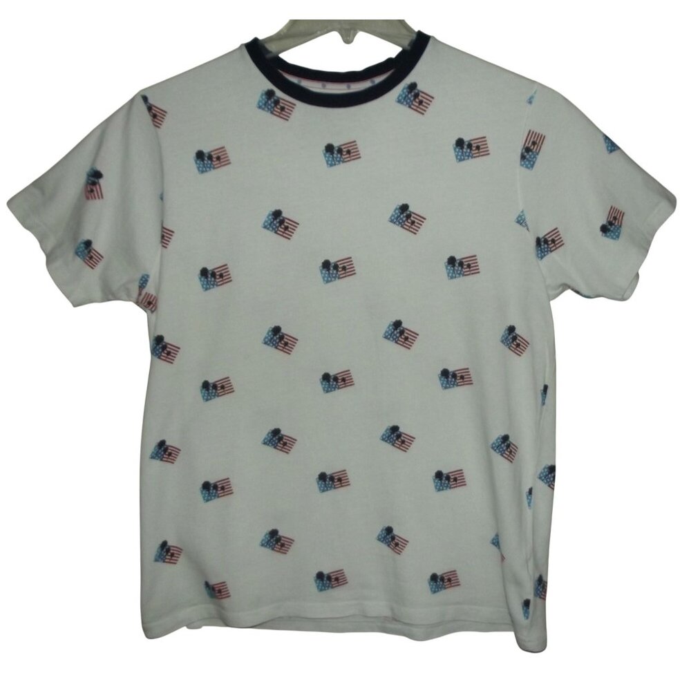 Stars &Stripes Free Planet T-Shirt Mens Size Large American Flag Print Patriotic